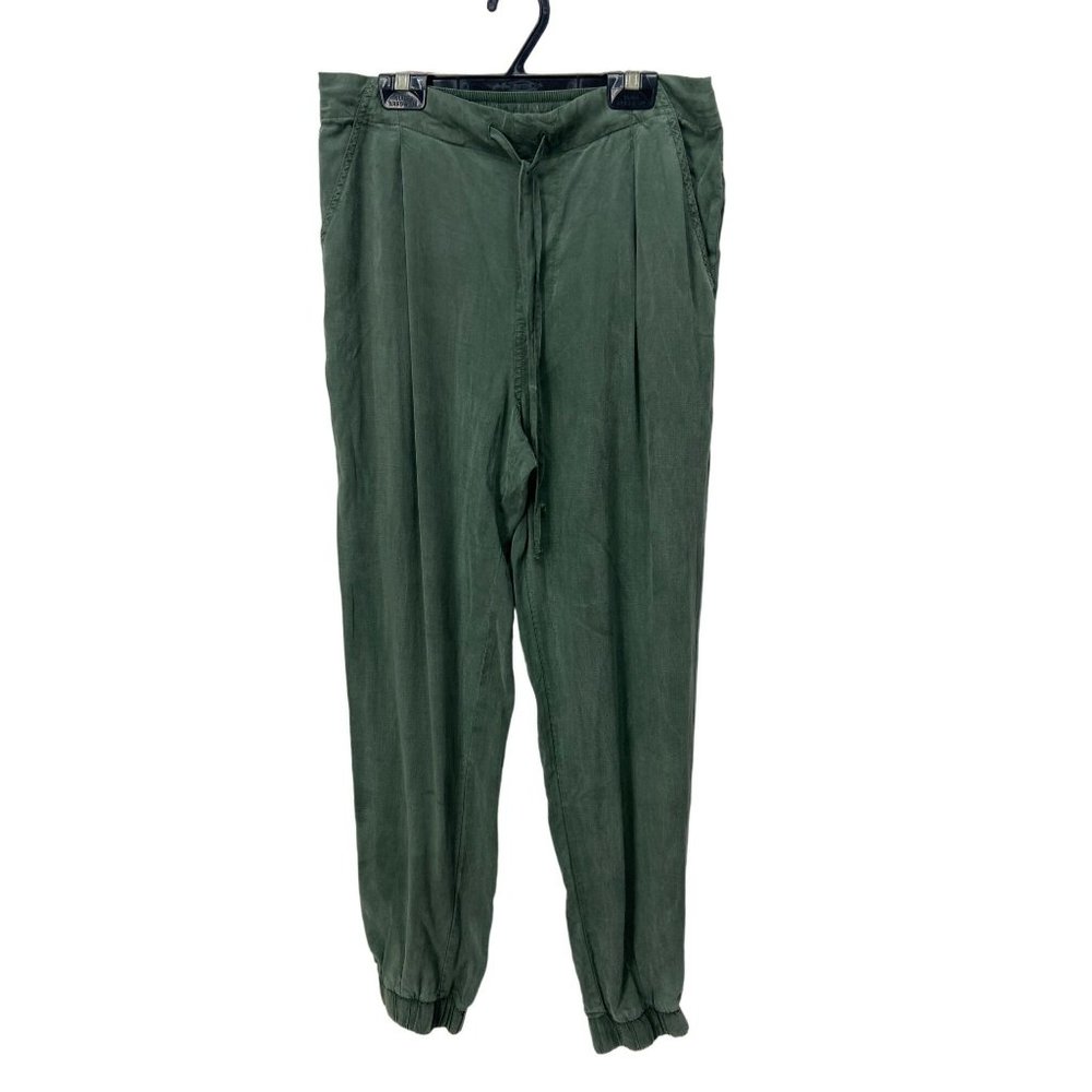 Side stitch Women's Army‎ Green Drawstring Waist Size Small Pull On Pants